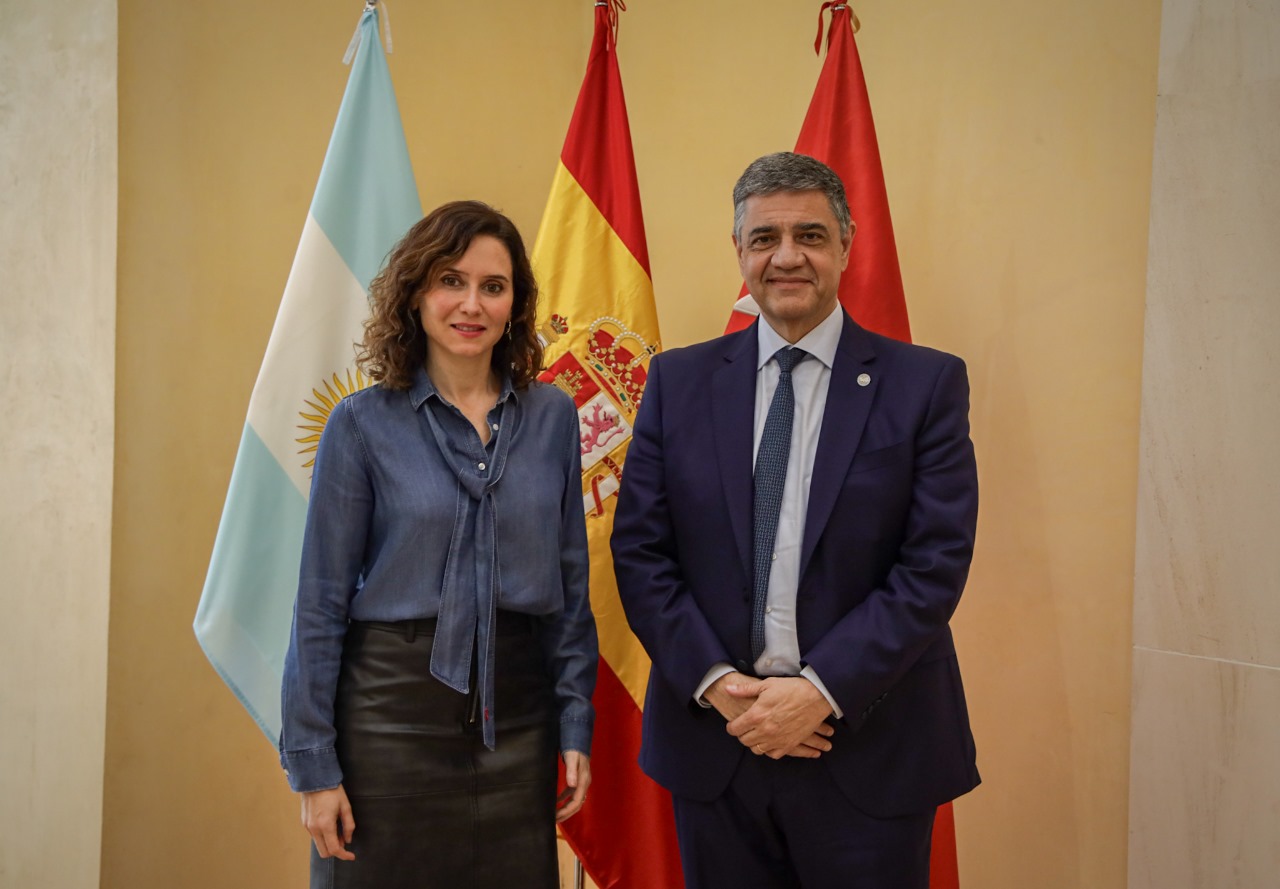 Jorge Macri se reunión con Isabel Díaz Ayuso, presidente de la Comunidad de Madrid.