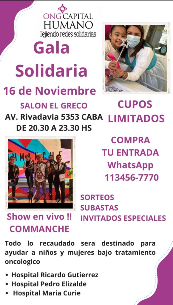 Información sobre la Gala Solidaria y cómo conseguir una entrada.