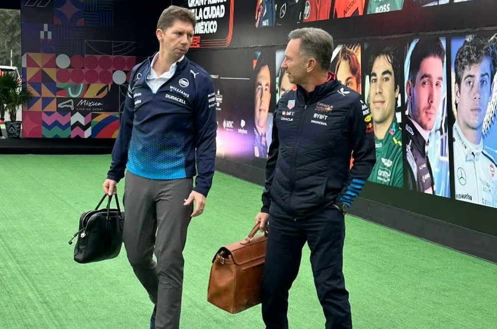 James Vowles, jefe de Williams, junto a su par de Red Bull, Christian Horner.